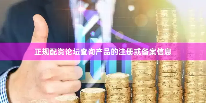 正规配资论坛查询产品的注册或备案信息